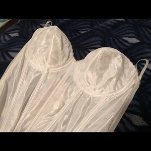 David’s Bridal corset 38C bra off white low back